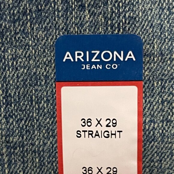 Arizona Men Flex Straight Mid Rise Stretch Dirty Wash Denim Jeans 36x29* - Picture 6 of 13